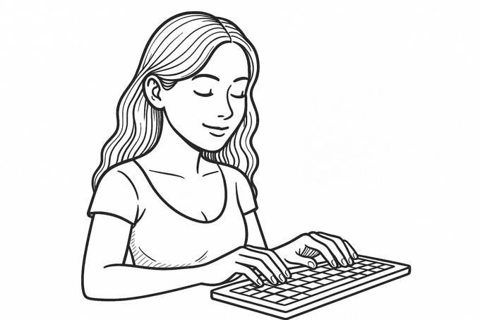 concentrating while typing